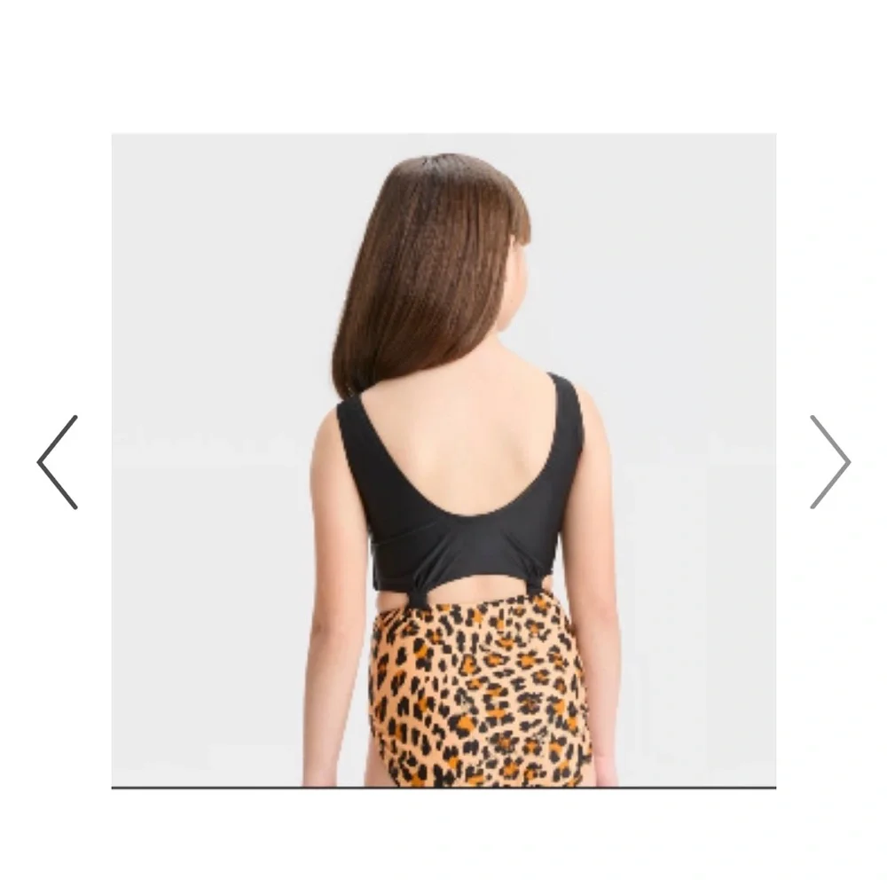 Art Class Black and Leopard Kids One Piece